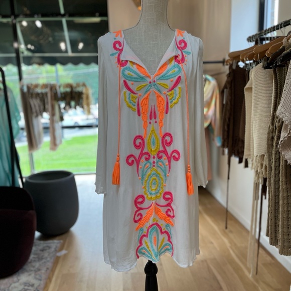 Lilly Pulitzer 🦩 Ellie Tunic Dress, Resort White, Large 🏝️ GUC - Picture 3 of 10
